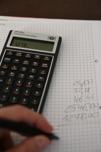 kalkulator og regnestykke